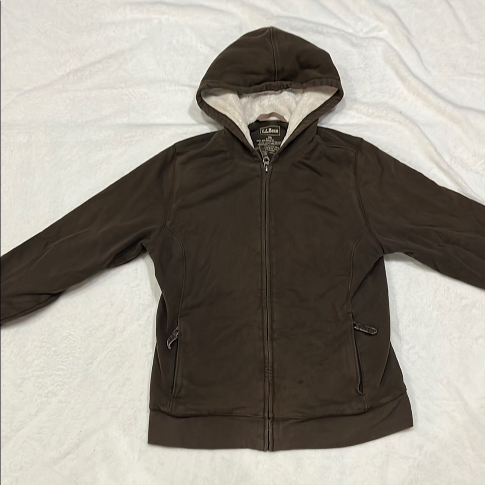 L.L. Bean Men's Brown Hooded Jacket